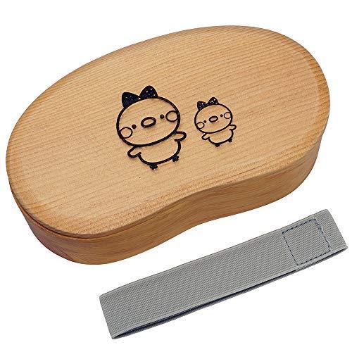 Eaoike そらまめ弁当箱 天然木をくり抜いて造られたおしゃれなおべんとう箱 ひよこのイラスト表側 A B06ch62f 2501 T Links 通販 Yahoo ショッピング