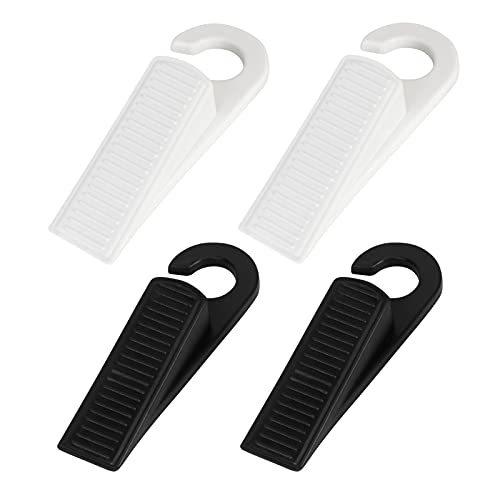 Skycase ドアストッパー おしゃれ 防音 ゴム製 滑り止め 扉開放用 ドア止め フック付き 扉ストッパー 収納便利 4点セット 2黒2白 Vzvqwkdgnf Godawaripowerispat Com