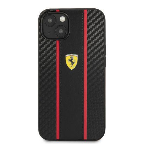 iPhone13 ケース フェラーリ 公式ライセンス カーボン調PUレザー 背面ケース エンブレム ブランド カバー 保護 シンプル おしゃれ かっこいい メンズ | air-J