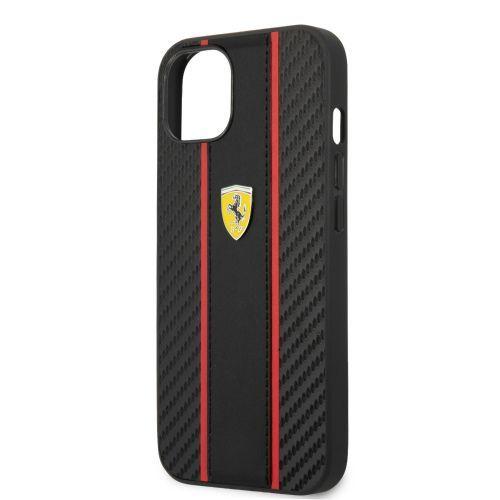iPhone13 ケース フェラーリ 公式ライセンス カーボン調PUレザー 背面ケース エンブレム ブランド カバー 保護 シンプル おしゃれ かっこいい メンズ | air-J | 01