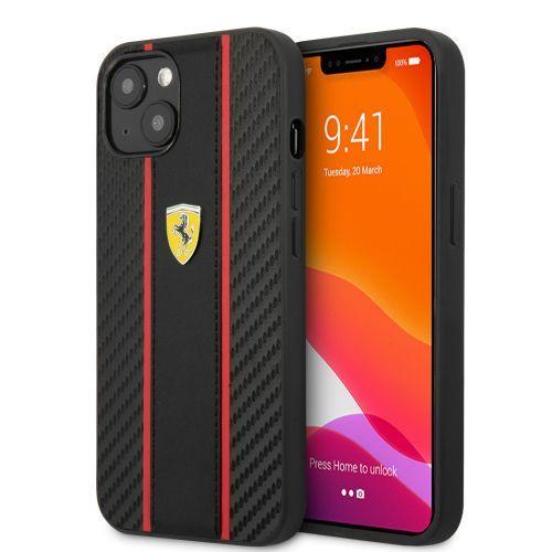 iPhone13 ケース フェラーリ 公式ライセンス カーボン調PUレザー 背面ケース エンブレム ブランド カバー 保護 シンプル おしゃれ かっこいい メンズ | air-J | 04
