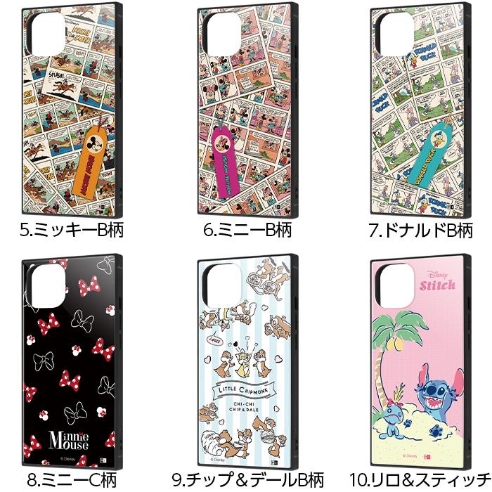 iPhone13 6.1inch ケース ディズニー キャラクター 耐衝撃ハイブリッド KAKU ミッキー ミニー ドナルド チップ＆デール リロ＆スティッチ ストラップ iPhone 13｜t-mall-tfn｜14