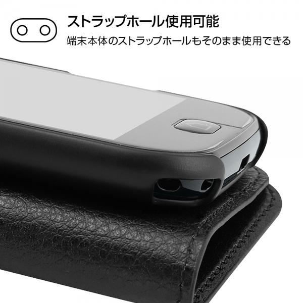 らくらくスマートフォン me F01L らくらくスマホ F42A ケース 手帳型 レザー 革 保護 マグネット シンプル カード入れ ポケット付き スタンド付き 収納 ブラック｜t-mall-tfn｜08