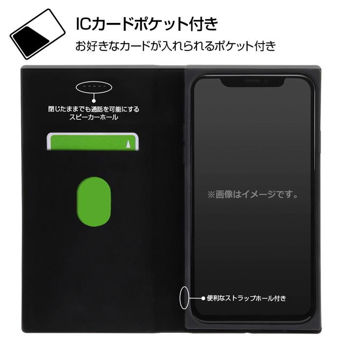 iPhone12 mini カバー ケース 手帳型 レザー 革 耐衝撃 衝撃に強い 保護 傷に強い マグネット スクエア 四角 ベルトなし スマホケース TETRA ネイビー｜t-mall-tfn｜03