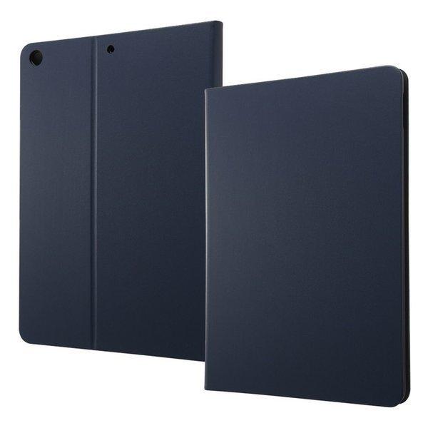 【新品、本物、当店在庫だから安心】 iPad 第7世代 ケース レザーケース スタンド機能付き / ダークネイビー iPadケース
