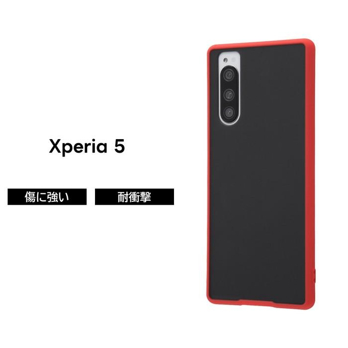 Xperia 5 ケース レッド SO-01M SOV41 901SO J9260 ハイブリッド