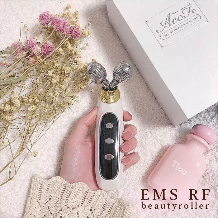 20%OFFクーポン有 美顔ローラー ems 美顔器 ラジオ波 RF 温熱 美容ローラー 小顔ローラー フェイスローラー フェイス 防水 効果 口コミ Y字型 マッサージ|t-mall-tfn|02