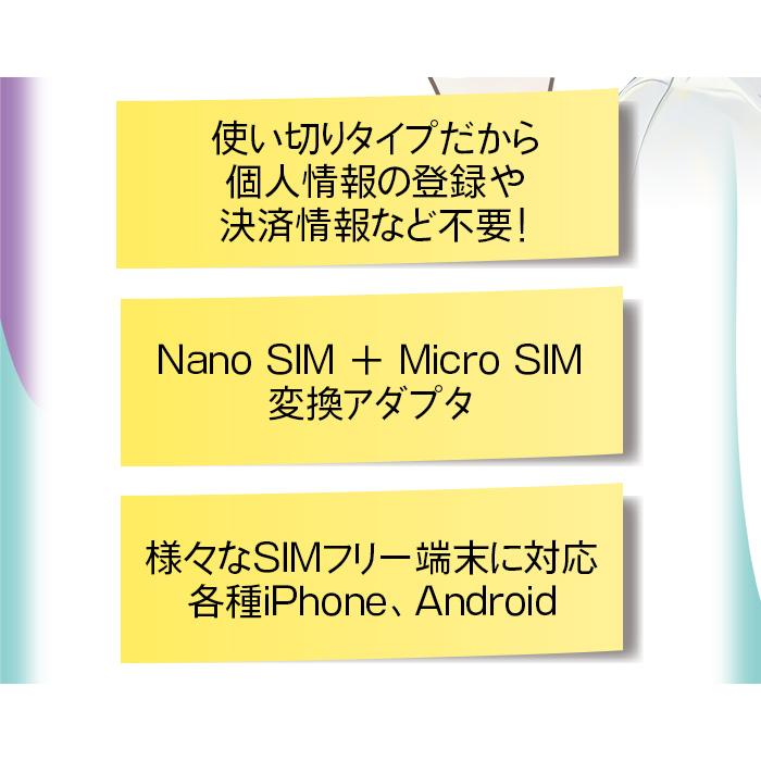 プリペイドSIM プリペイド SIM card 日本 docomo 50GB 15日間 SIMカード 通信量確認  マルチカットSIM MicroSIM NanoSIM ドコモ simフリー端末｜t-mall-tfn｜03