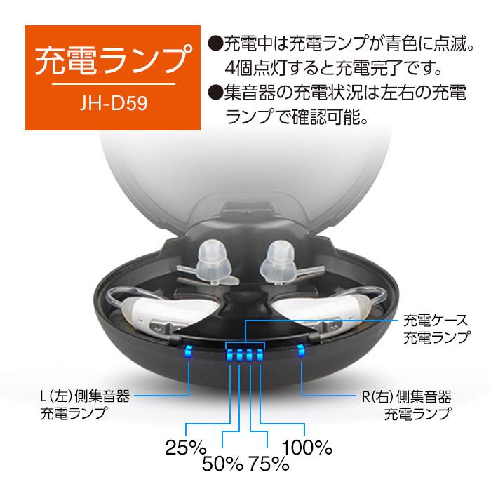 集音器 高齢者 充電式 テレビ用 耳掛け 両耳 おしゃれ 高性能