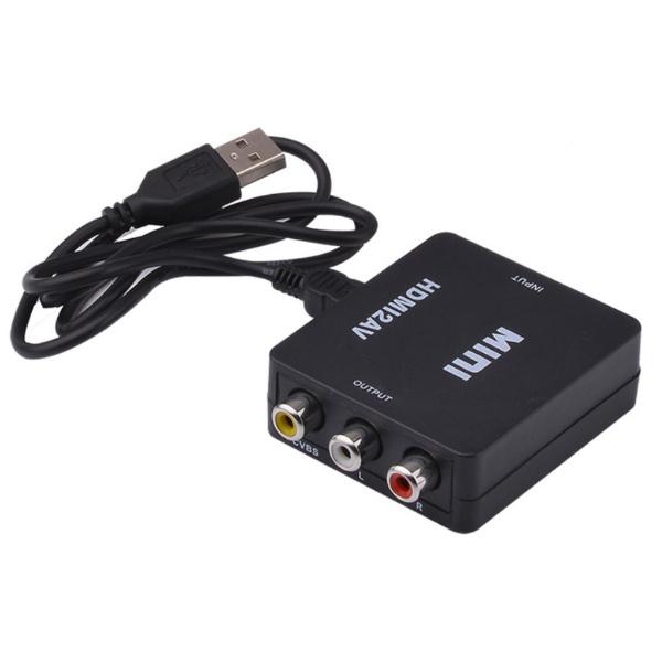 HDMI RCA 変換器 切替器 変換 コンポジット HDMI2AV HDMI to RCA変換アダプタ ダウンコンバーター アナログ端子 テレビ AVケーブル｜t-martshop｜02