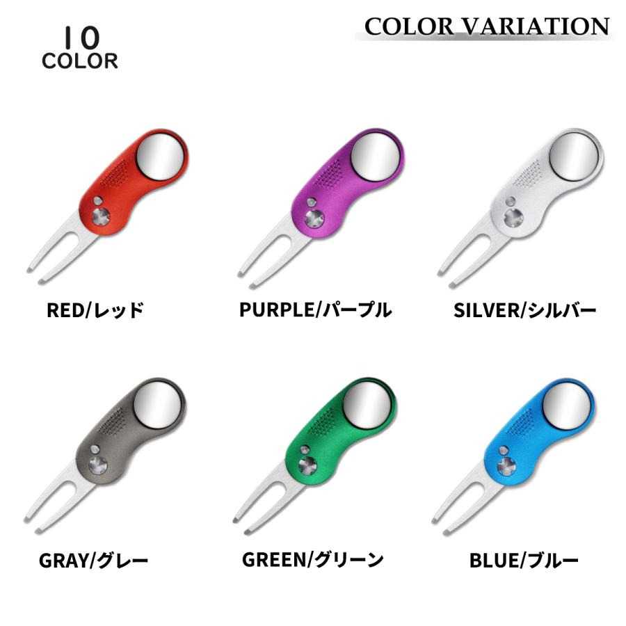 グリーンフォーク マーカー付き ゴルフ 丸型 収納タイプ かっこいい 2
