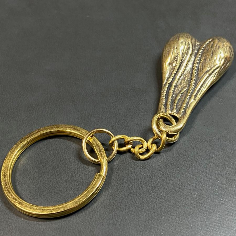 開運グッズ 真鍮 ブルズボール トラックナッツ キーホルダー 金運