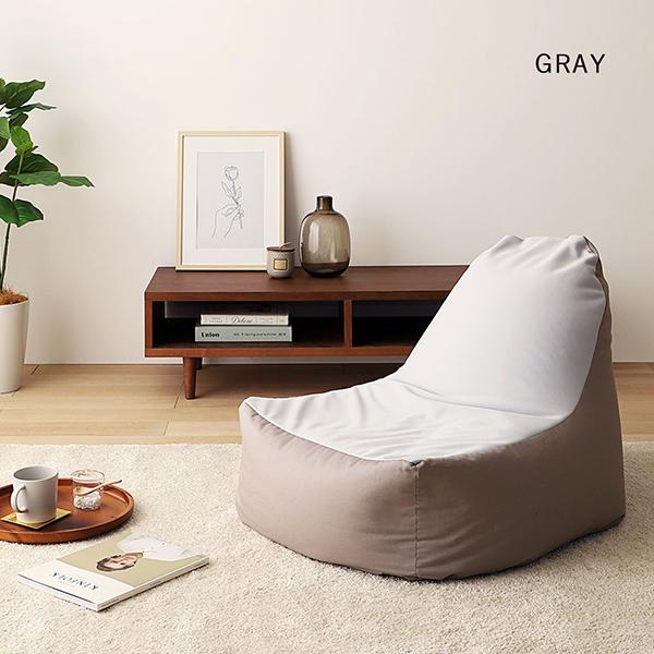 立ち上がりラクな背もたれ付きビーズクッション　ソファ+オットマン　送料込み 立ち上がりラクな背もたれ付きビーズクッション ソファ+