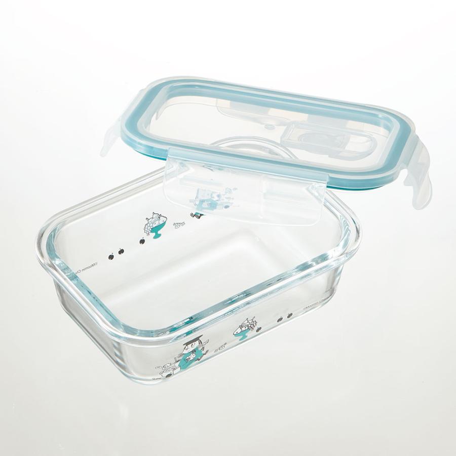 耐熱ガラス 4点ロック 保存容器 370ml ムーミン キッチン : 玩具・雑貨