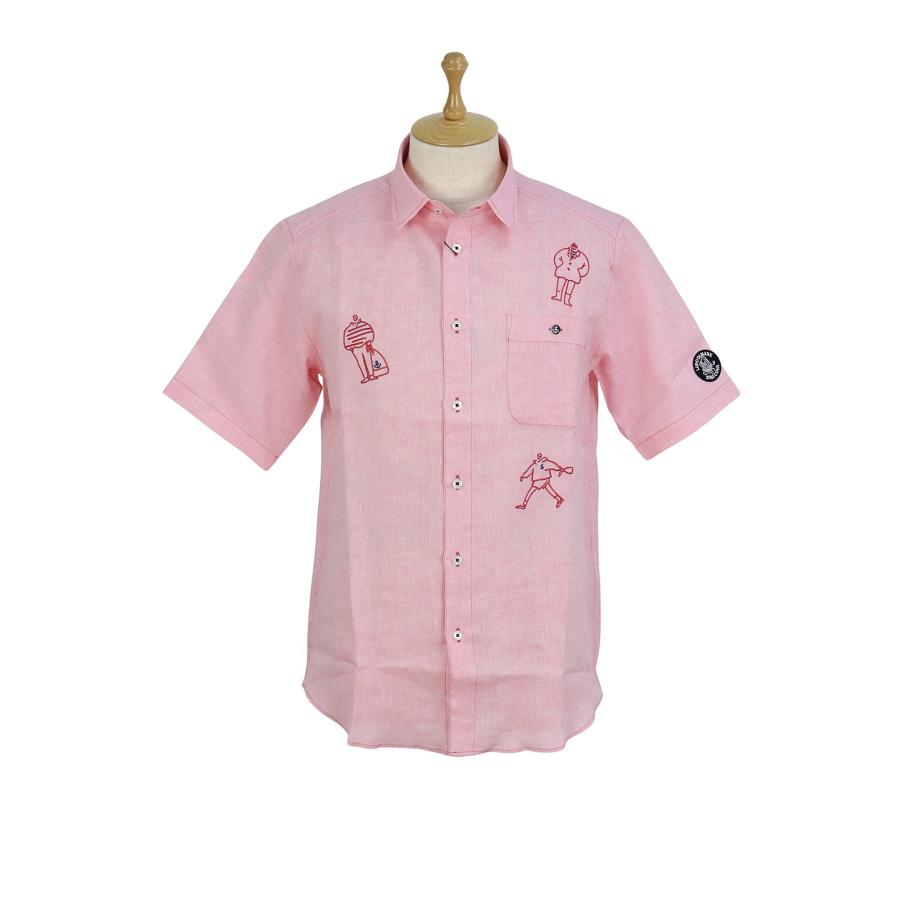 【マリンテイスト】 日本製 シナコバ SINACOVA 長袖 BDシャツ ピンク 長袖ボタンダウンシャツ 24114020