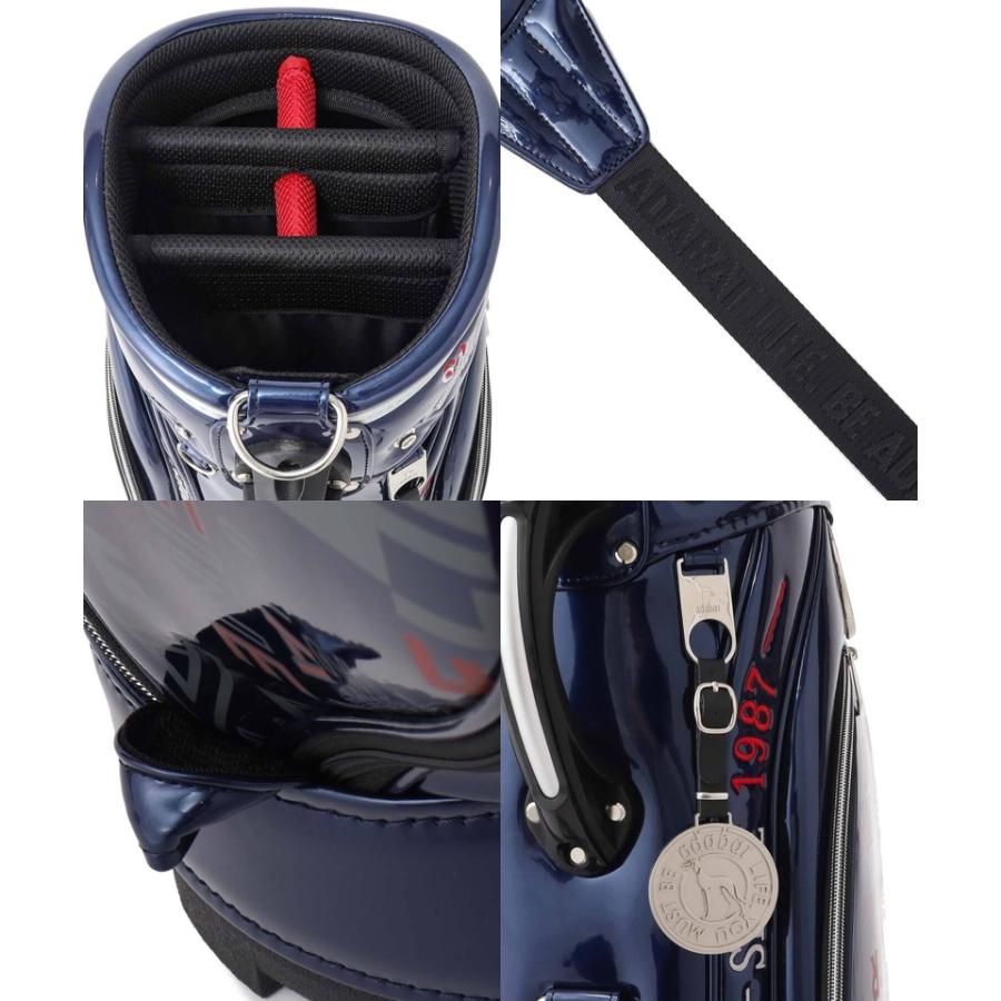 アダバット ◆ ゴルフ用キャディバック ◆ adabat ◆ ネイビー系 ◆中古 楽天市場】アダバット ゴルフ キャディバッグ カート型 9.0型 47