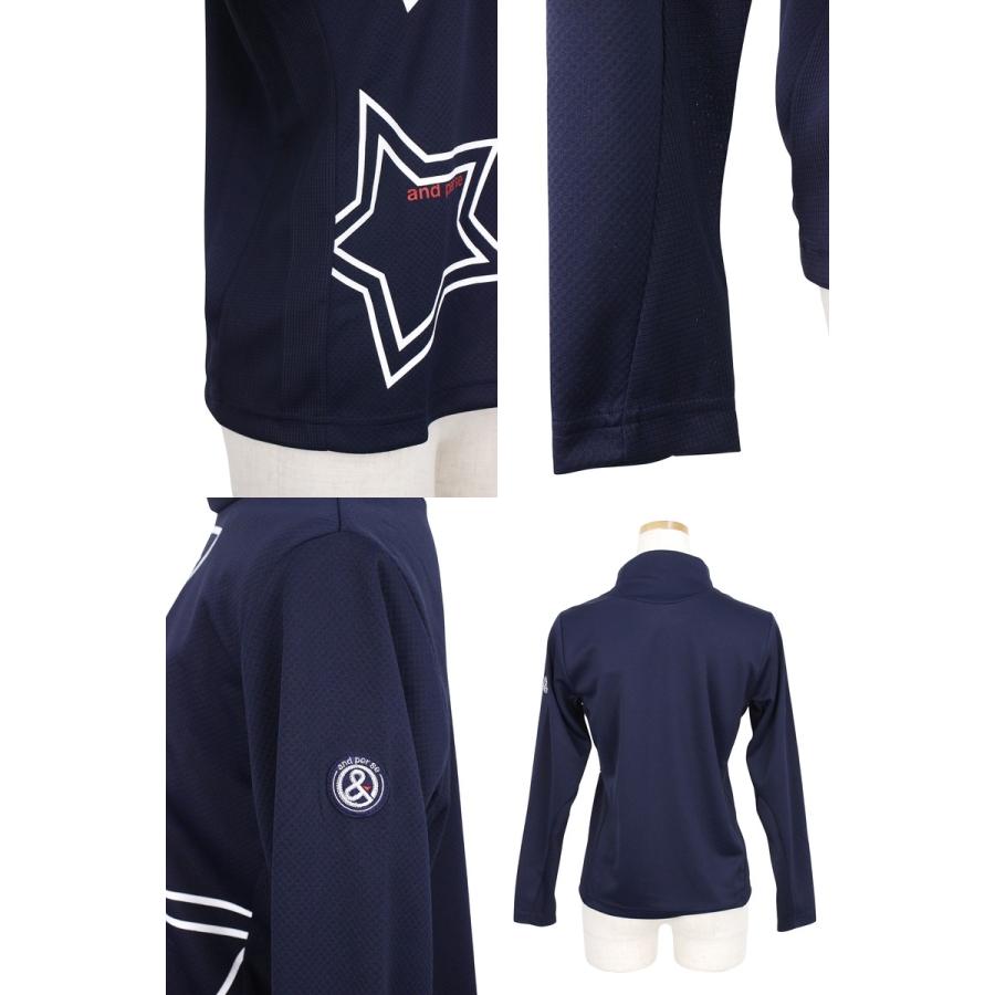 ★アンパスィゴルフ　フリースハイネックシャツレディースＬサイズ新品★ and per se（アンパスィ） ハイネックシャツ レディース and per se