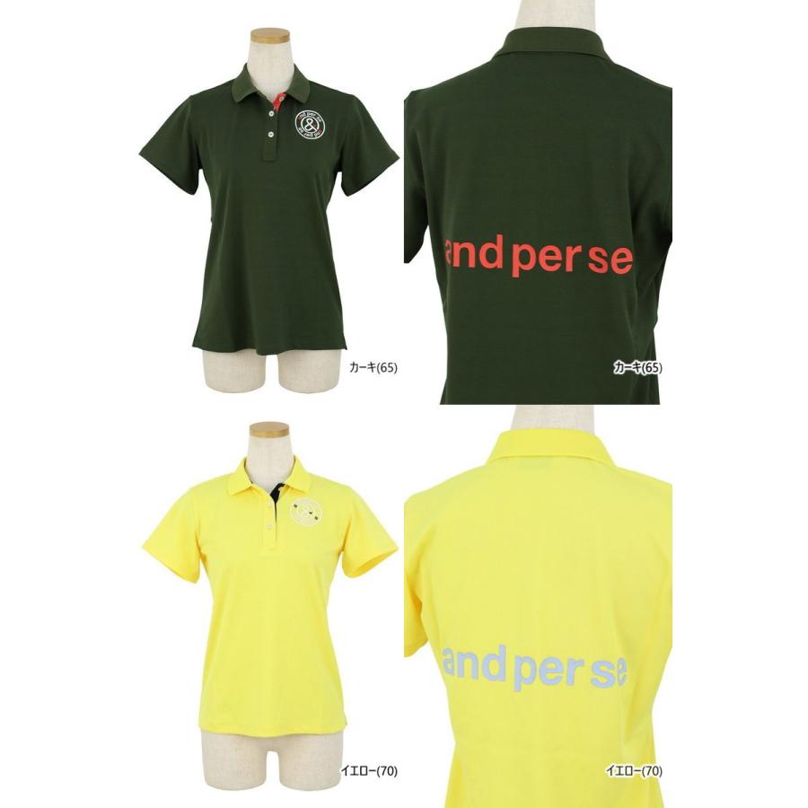 アンパスィ and per se ポロシャツ レディース ☆新品☆and per se アンパスィ レディース ポロシャツ サイズM