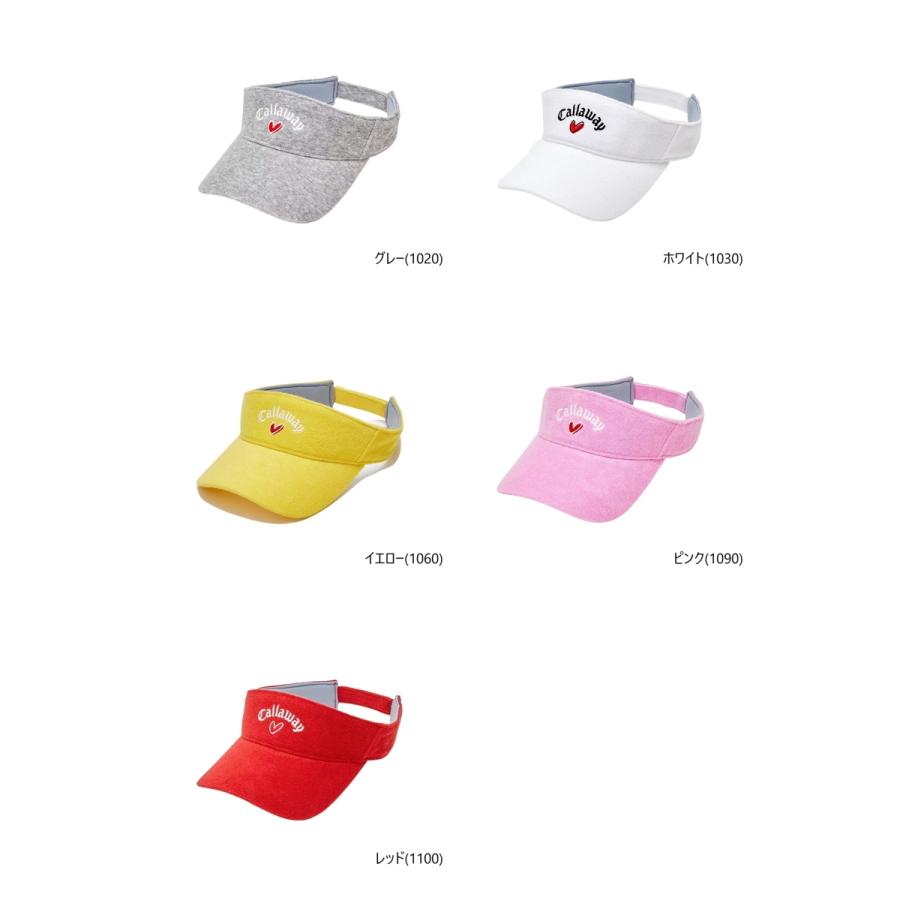 30%OFFセール】サンバイザー レディース キャロウェイ アパレル Callaway APPAREL 2023 春夏 新作 ゴルフ c23191220 :c23191220-31:t-on ゴルフウェア 通販 キャロウェイ アパレル キャロウェイ ゴルフ Callaway APPAREL レディース サンバイザー パイル地 ハート&ロゴ刺繍 2023 春夏 新作 ゴルフ