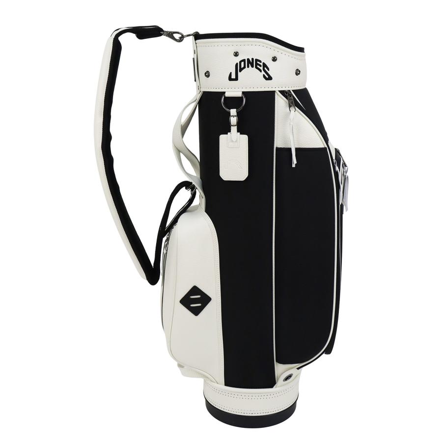 【超美品】JONES キャディバッグ ブラック/ホワイト ライダー RIDER ジョーンズ JONES キャディバッグ メンズ ライダー RIDER