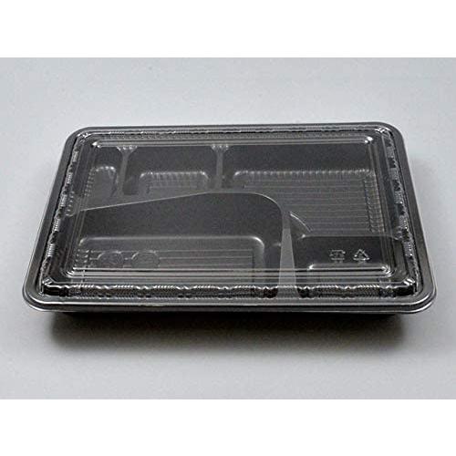 タッパー 黒　Lサイズ 弁当容器 使い捨て Z-257 BS黒 透明蓋付100枚 Z257 お弁当箱