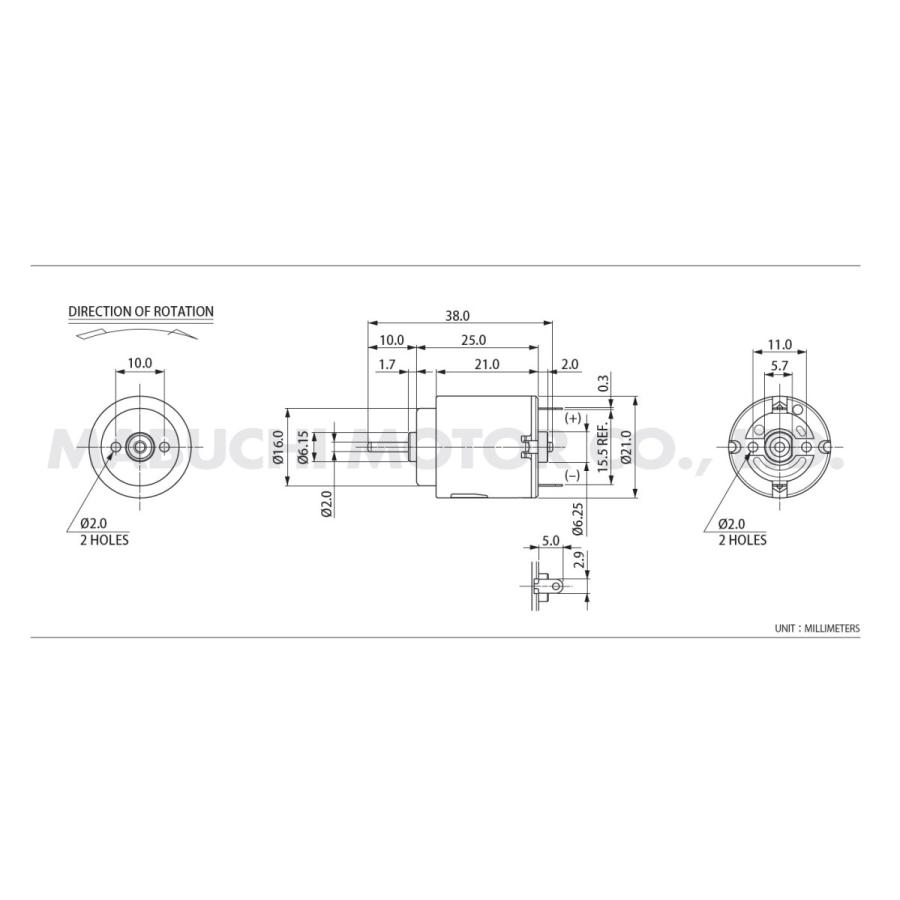 小型直流モータ　RE-140RA｜t-parts｜02