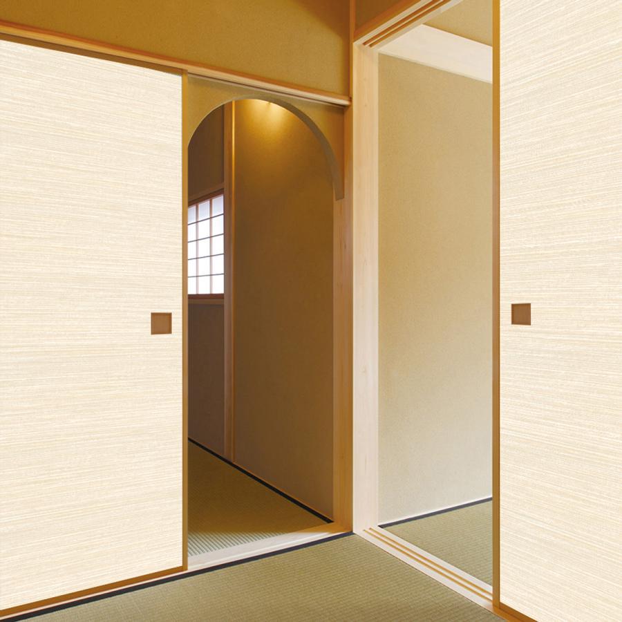 ふすま紙 襖紙 張り替え 【10枚セット】 ふすま 襖の紙 和モダン ボーダー 洋風 おしゃれ リメイク らんNo.701 ベージュグレー 巾96cm&times;丈203cm/のりナシ