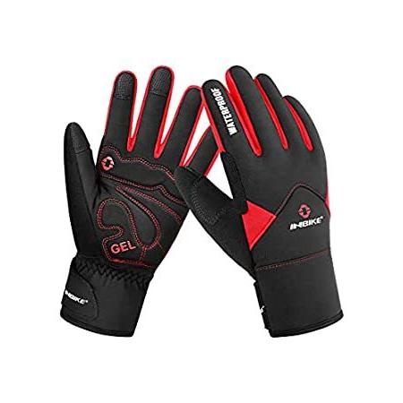 格安人気 特別価格inbike メンズ 冬用 防寒 防風 ジェルバイクグローブ レッド M好評販売中 独創的 Turningheadskennel Com