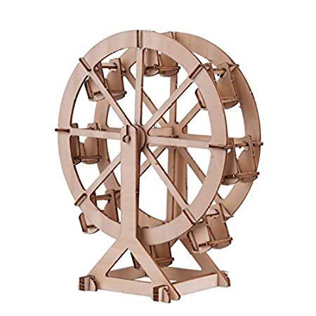 【タイムセール！】 特別価格3D Wood Wheel)好評販売中 (Ferris Collection Gift Children DIY Wooden Puzzle 2ルームテント