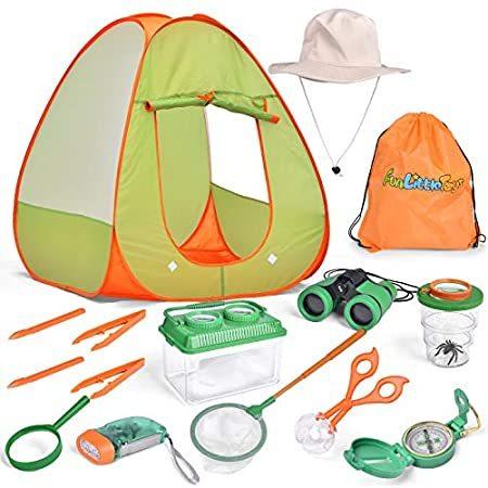 うのにもお得な情報満載！ Kids TOYS LITTLE 特別価格FUN Camping Binocular好評販売中 with Tent Play Up Pop Tent, with Set 2ルームテント