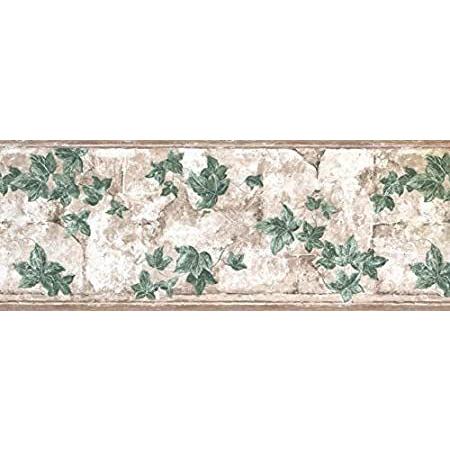 レビューを書けば送料当店負担 特別価格ガーデンパターン壁紙ボーダー Tk6348b好評販売中 15フィート X 9インチ ベージュ サイズ ブラウン グリーン 抽象的な背景葉 色 壁紙 Www 11thspace Com