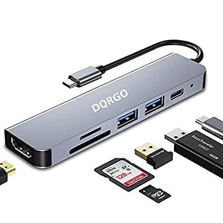 最大15%OFFクーポン 特別価格DQRGO USB C ドッキングステーション 6 in 1 USB Cハブ ノートパソコン ドッキングステーションアダプター PD 3.0 4K H好評販売中 USBハブ