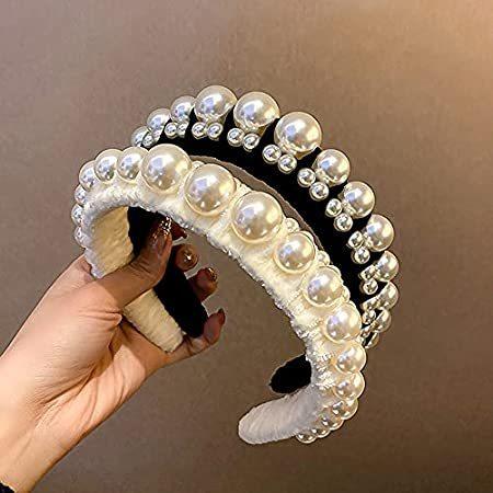 特別価格wiwpar 女性用ヘッドバンド パールヘッドバンド ヘアアクセサリー 滑り止め ファッション かわいい