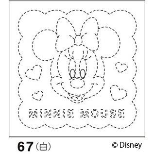 刺し子 花ふきん 布パック オリムパス ミニーマウス 白 ディズニー キャラクター 柄 図案 67 Op Shn W 67 セイカ堂小売部 ヤフー店 通販 Yahoo ショッピング
