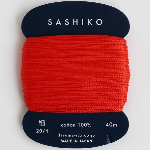 刺し子糸 横田 公式 ダルマ 新色追加して再販 細 カード巻 40m巻 201-219 全19色 1個単位