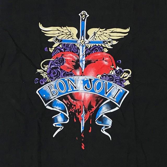 Bon Jovi ボン ジョヴィ Dagger Heart プリントtシャツ バンドロゴtシャツ ブラック 男女兼用 Gn325 Tシャツのますだ屋 通販 Yahoo ショッピング