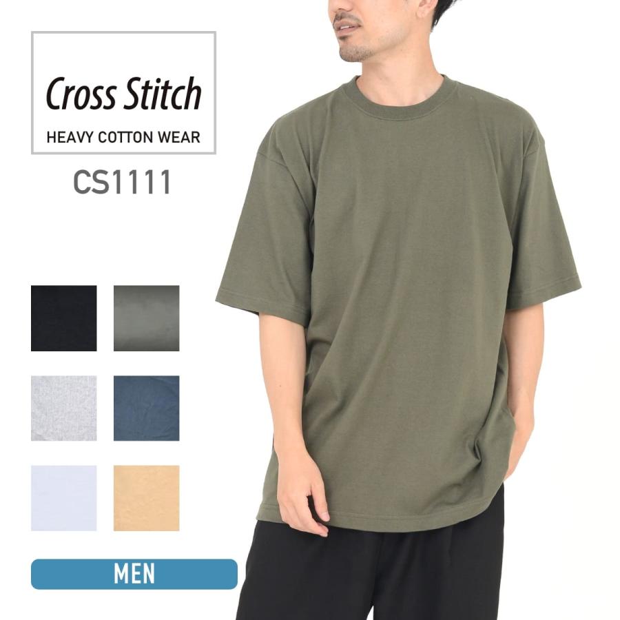 M*M様 +C定番 Long T-shirt 白と黒2枚半袖Tシャツ一枚クロスク CROSS & STITCH tシャツ メンズ 半袖 CROSS STITCH クロスステッチ 6.2