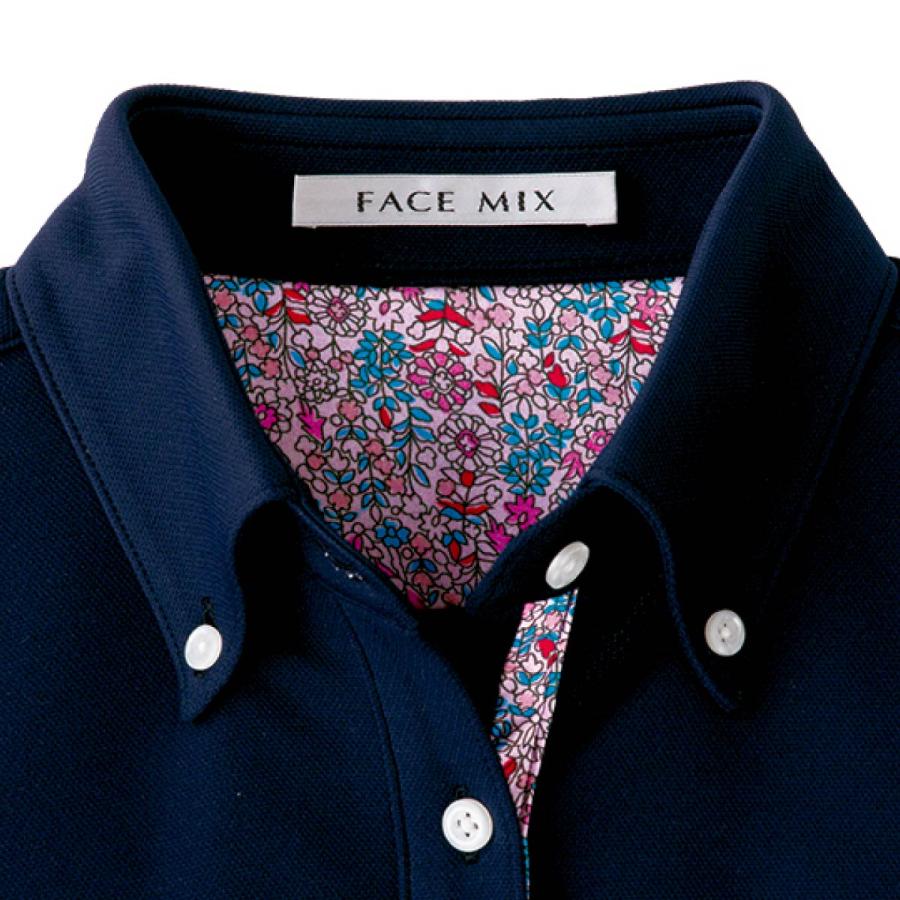 ポロシャツ レディース 半袖 FACE MIX フェイスミックス レディス (花