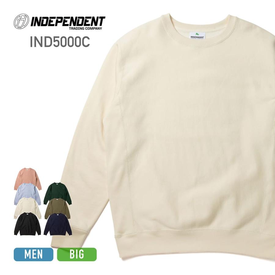 トレーナー メンズ 無地 INDEPENDENT インデペンデント 13.5オンス