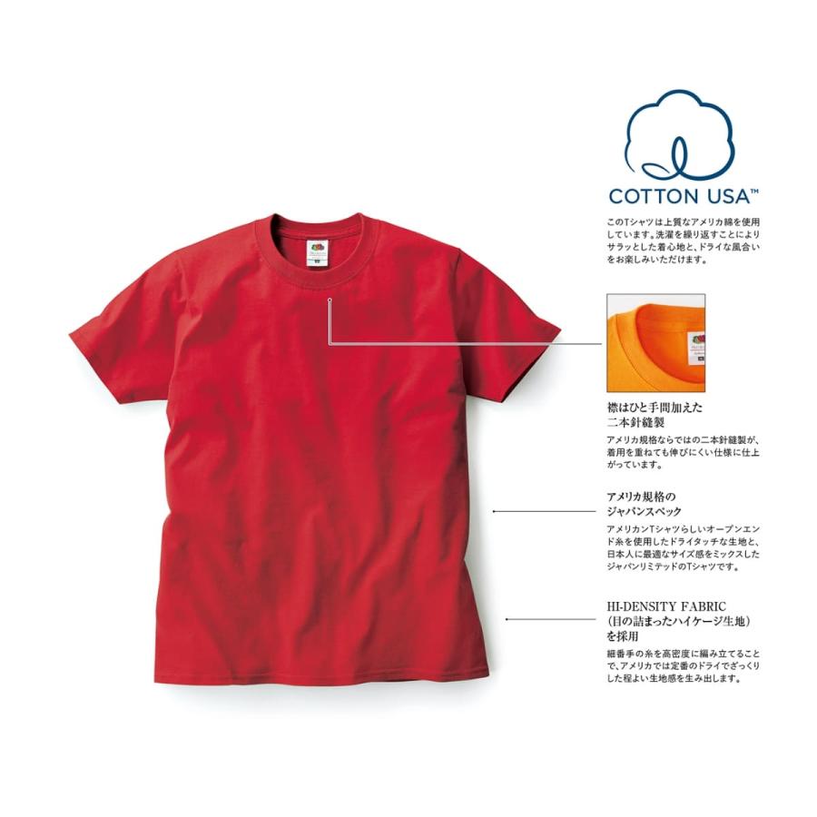 tシャツ 半袖 FRUIT OF THE LOOM フルーツオブザルーム フルーツ ベーシック Tシャツ j3930hd USA コットン 運動会 文化祭 イベント ユニフォーム｜t-shirtst｜32