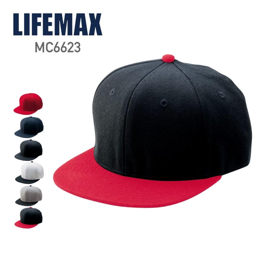キャップ 無地 LIFEMAX ライフマックス 6パネルキャップ mc6623 男女
