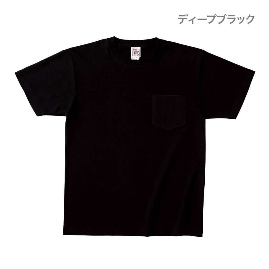 tシャツ 半袖 CROSS STITCH クロススティッチ 6.2オンス オープンエンド マックスウェイト ポケット Tシャツ oe1117 厚手 運動会 文化祭 イベント カジュアル｜t-shirtst｜23