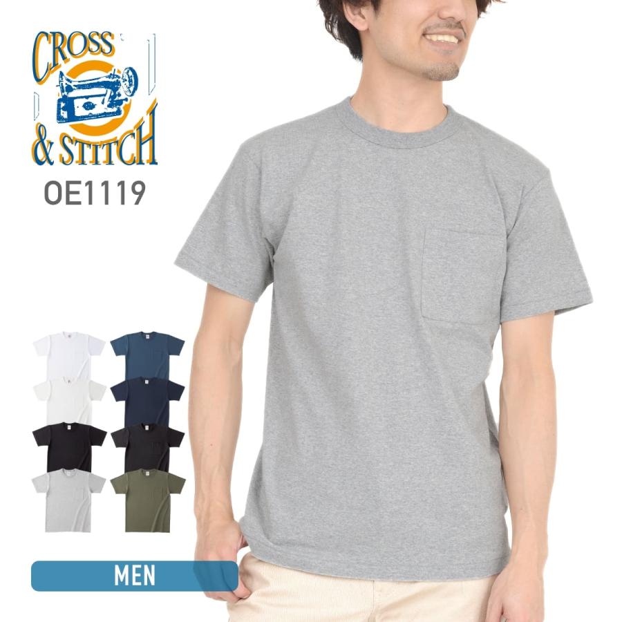 CROSS & STITCH tシャツ メンズ 無地 半袖 クロススティッチ 6.2 CROSS & STITCH tシャツ メンズ 無地 半袖 クロススティッチ 6.2