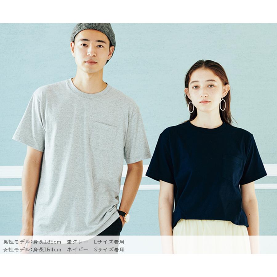 Tシャツ ポケット メンズ 無地 レディース 半袖 厚手 ポケT