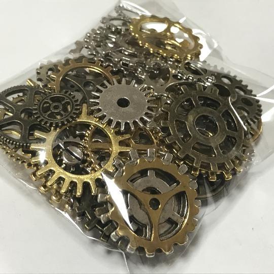 10Ｋゴールド50個 限定セット】50個入り/歯車パーツ/ゴールド/アンティーク