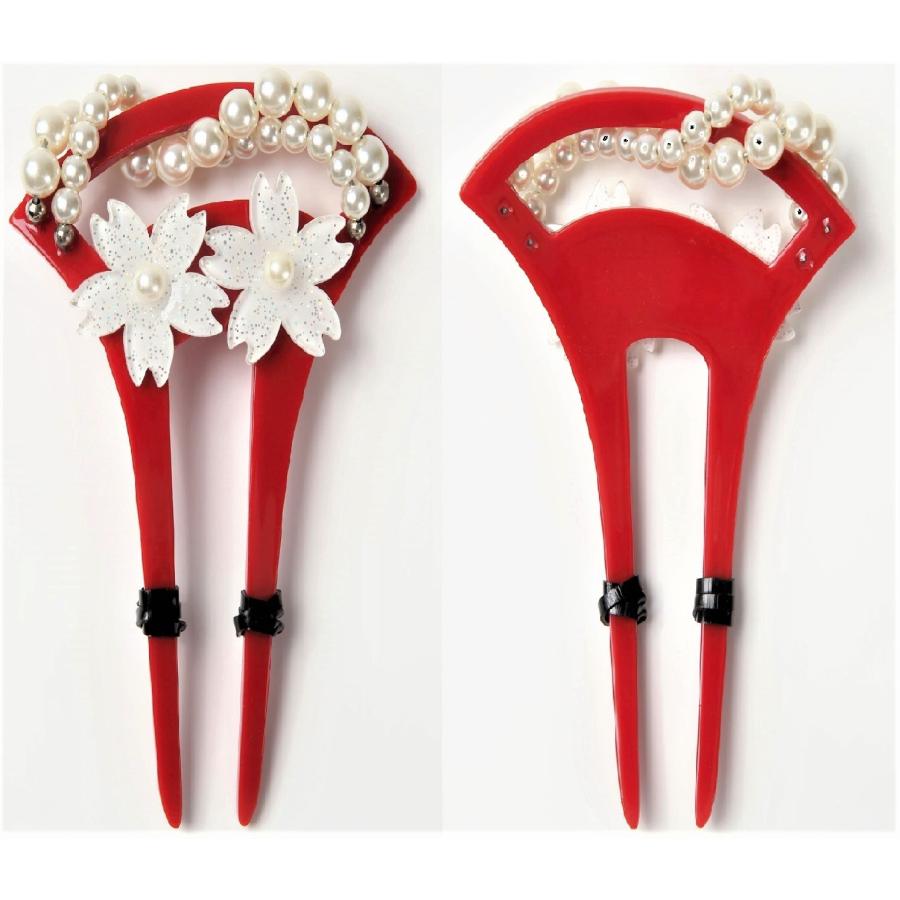 簪 かんざし パール 髪飾り 黒留袖 結婚式 扇型 和装 洋装 まとめ髪