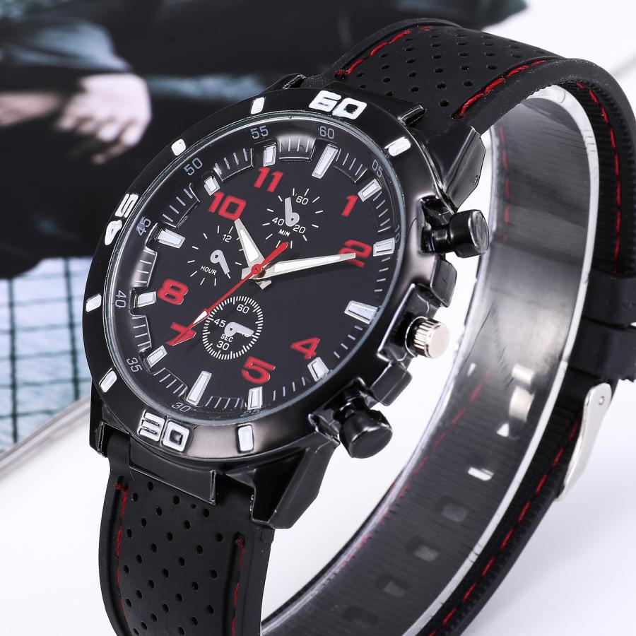 腕時計 メンズ 安い メンズ腕時計 シリコン アウトドア 人気 ビジネス 通勤 ウォッチ アナログ おしゃれ カジュアル シンプル レザー 革 ベルト JJJ｜t-style24｜16