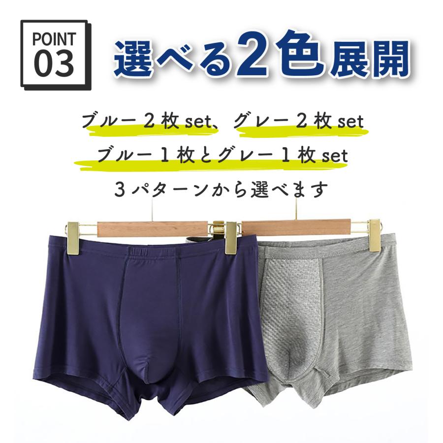 尿漏れパンツ 男性 2枚セット 大きいサイズ 夏用 薄型 薄手 下着 