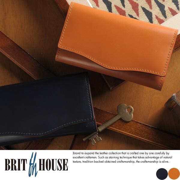 BRIT HOUSE 草木染めコードバン キーケース メンズ 日本製