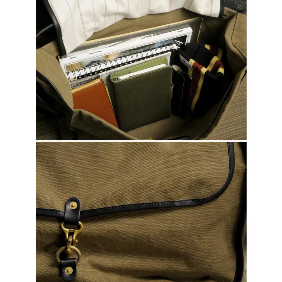 Uramado ショルダーバッグ タンニン染め帆布 メンズ 日本製 B4 